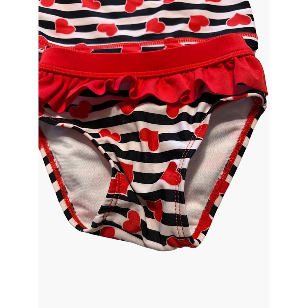 InGear Infant Girls Size 12 months Rash Guard Swim Set Long Sleeve Top Ruffle Bo - Picture 6 of 6